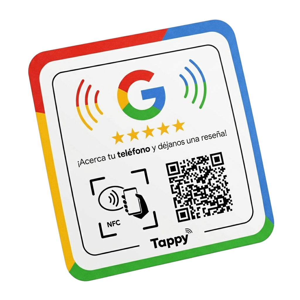 Placa NFC de Tappy para reseñas de Google